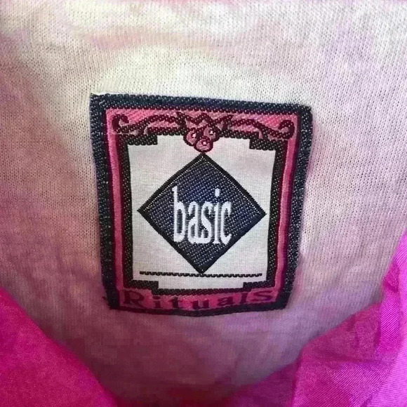 Vintage Basic Rituals Track Jacket Windbreaker Pink Color Block Floral M - Picture 3 of 11